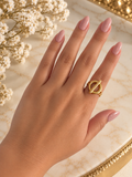 Gold & Silver Belt Ring