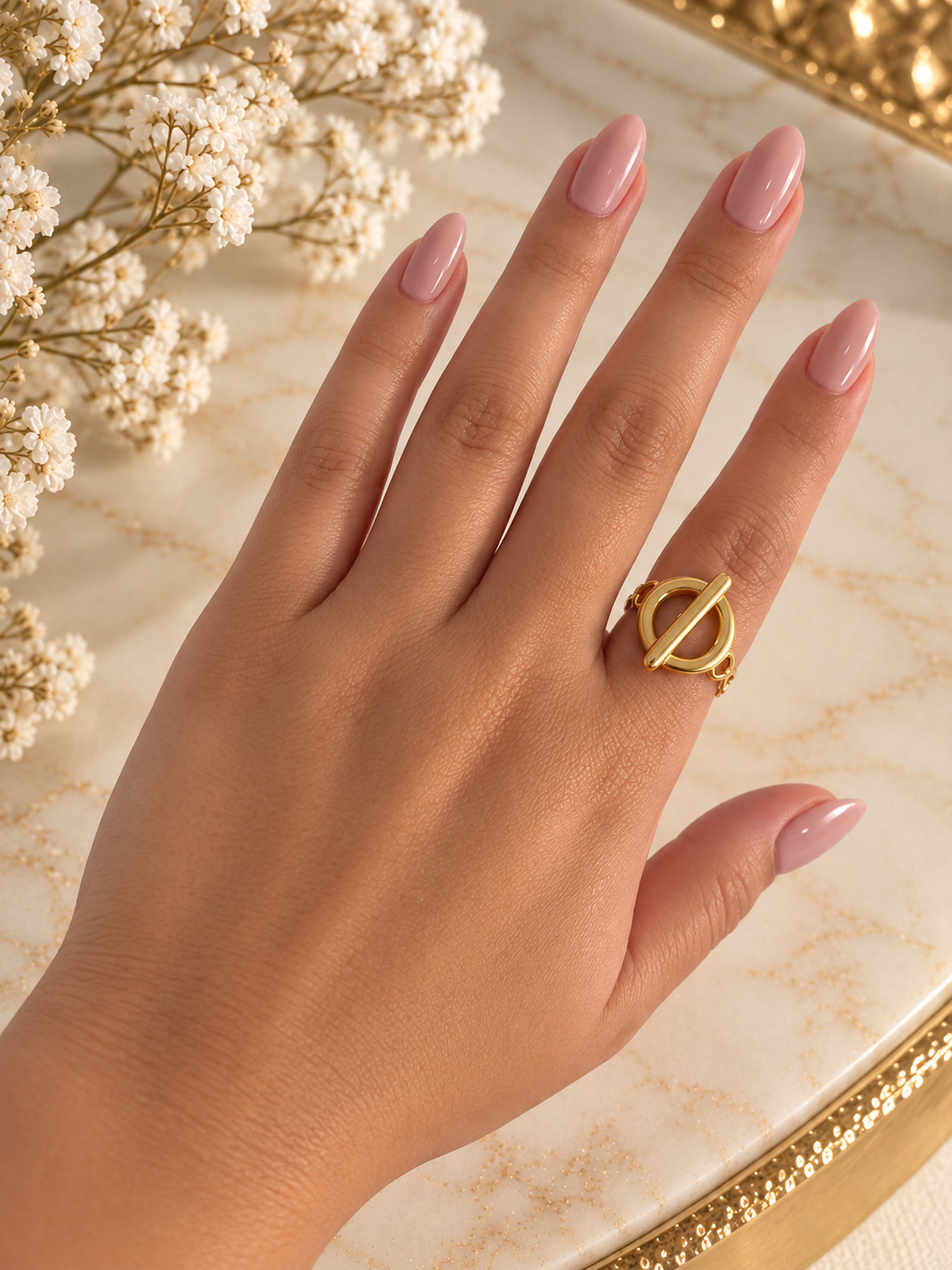 Gold & Silver Belt Ring