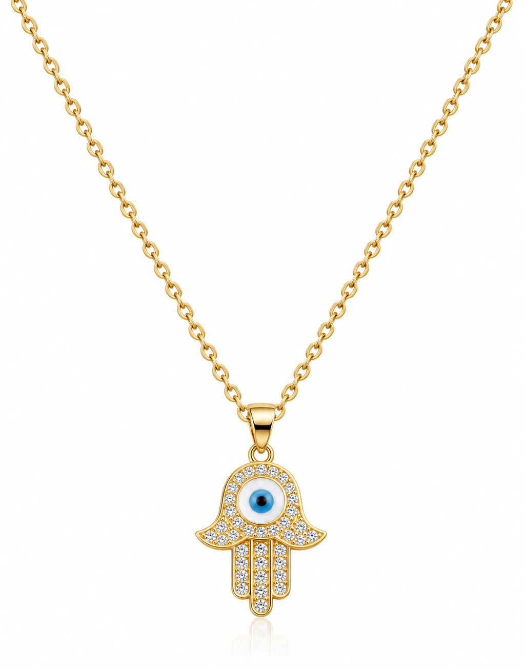Hamsa Evil Eye Necklace