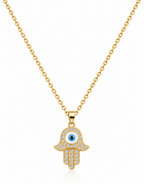 Hamsa Evil Eye Necklace
