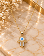Hamsa Evil Eye Necklace