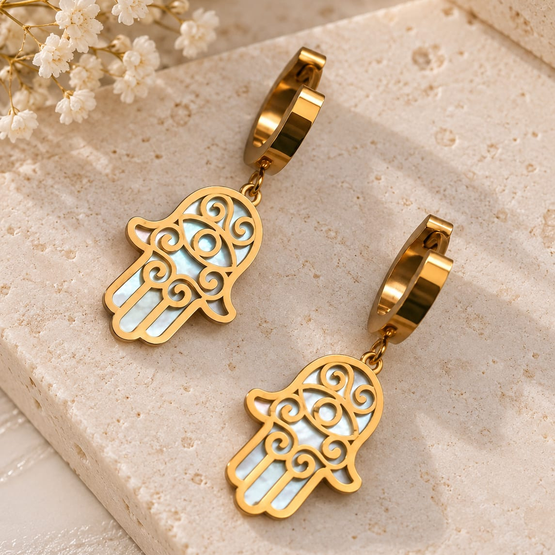 Hamsa Earrings